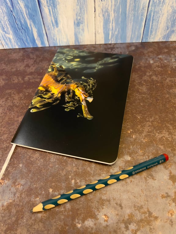 Notebook, Marine themed, A5 (ish), made from up-cycled and recycled materials.