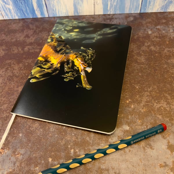 Notebook, Marine themed, A5 (ish), made from up-cycled and recycled materials.