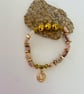 Libra October Birthday zodiac semiprecious stone elasticated bracelet