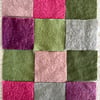12 Dyed Vintage Wool Felt Pieces Squares
