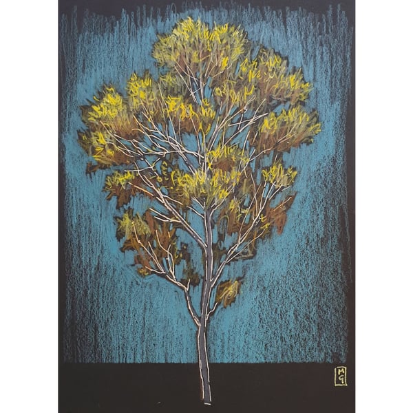 Autumn Tree Original drawing - small artwork, wall art