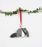 Anteater Christmas tree hanging decoration, cute animal stocking filler. - Image 3