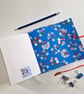 Blue Daisy Leather Journal, lined with Chiyogami Paper, perfect Mothers Day Gift - Image 9