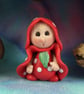 Tiny Fly Agaric Toadstool Gnome 'Dally' 1.5" OOAK Sculpt by Ann Galvin