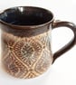 Mug Brown Glazed  - Hand Thrown Stoneware Ceramic Mug 