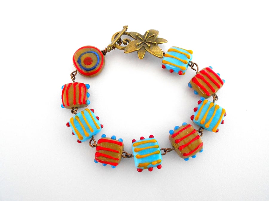 Lampwork Bead Bracelet