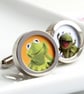 Kermit the Frog from the Muppet Show Cufflinks