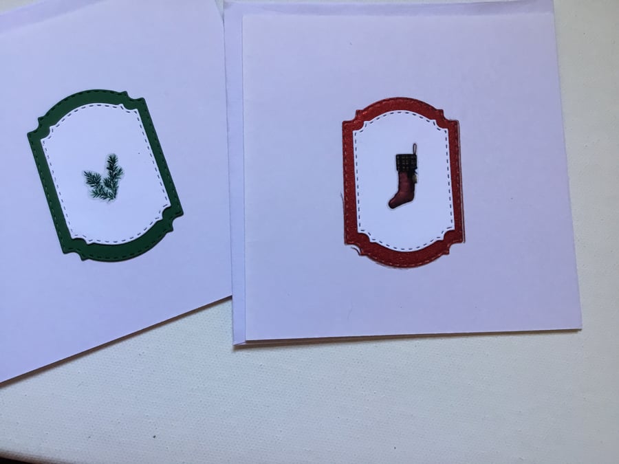 Pack of 2 Christmas cards. Christmas card. Christmas. CC763