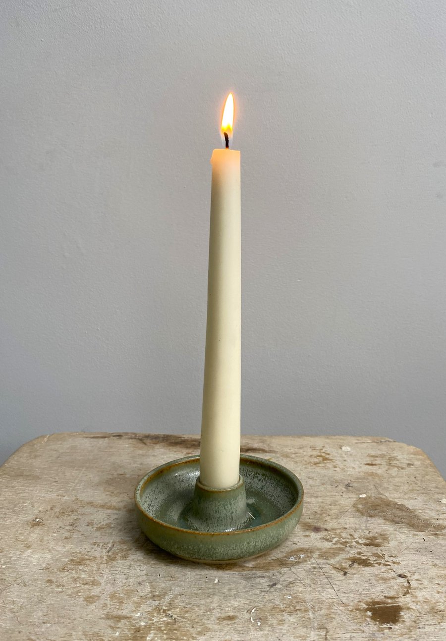 Stoneware tapered candle holder Folksy