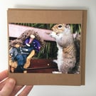 Tall Squirrel Photography Card, Squirrel Lover Gift, Wildlife Card