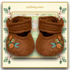 Reserved for Mel - Chestnut Brown Embroidered Shoes