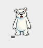 Funny Snarky Vinyl Sticker For Adults - Angry Polar Bear - Folksy