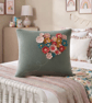 Handmade Felt Flower Heart Cushion - Floral  Throw Pillow - Cottagecore Gift