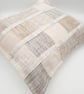Cream patchwork envelope cushion cover.   - Image 4