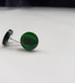 Small green button earrings - Image 4