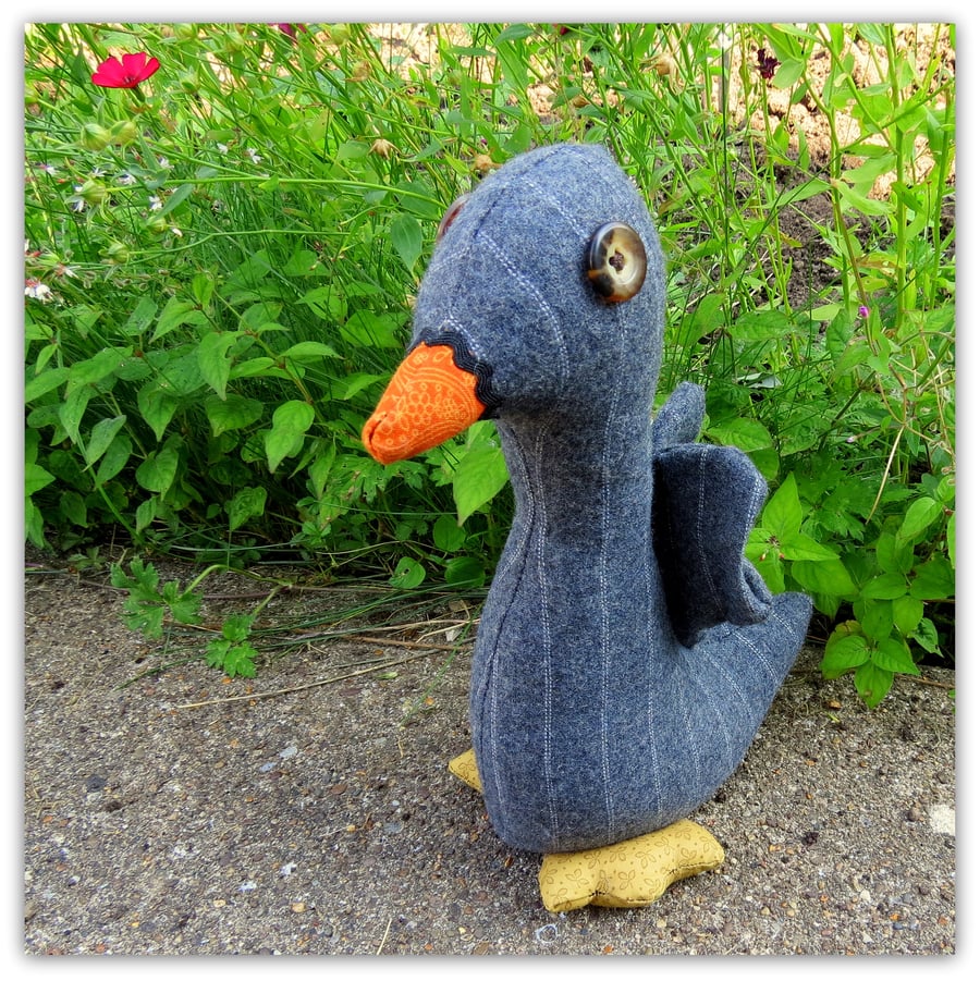 Henry, a duck doorstop,  duck bookend.  Door decor.