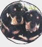 Puppies decoupaged log slice wall decoration  - Image 2