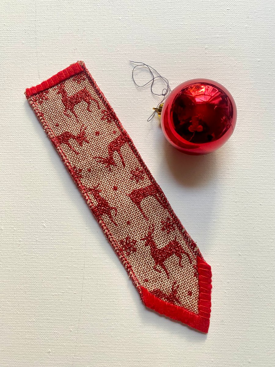 Christmas themed book marker with reindeer 