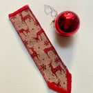 Christmas themed book marker with reindeer 