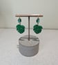 monstera leaf gem dangle earrings  - Image 1
