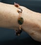 Natural Picasso jasper and copper handmade copper gemstone link , Pisces jewelry - Image 5