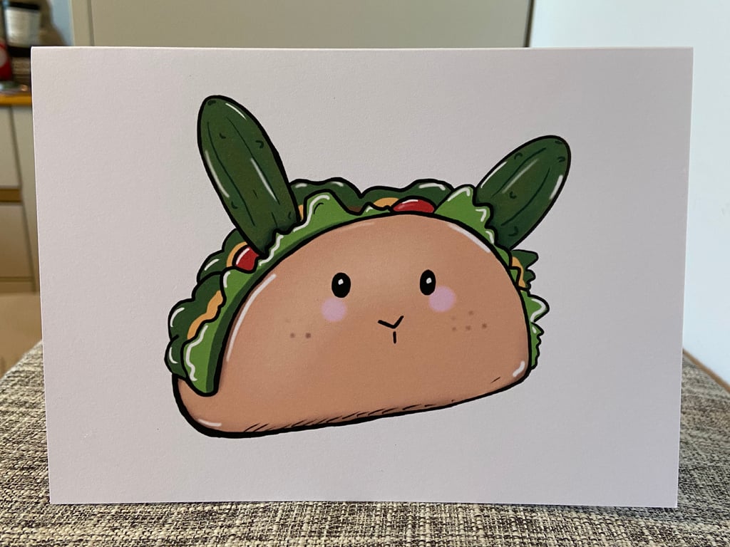 Taco bunny greetings card