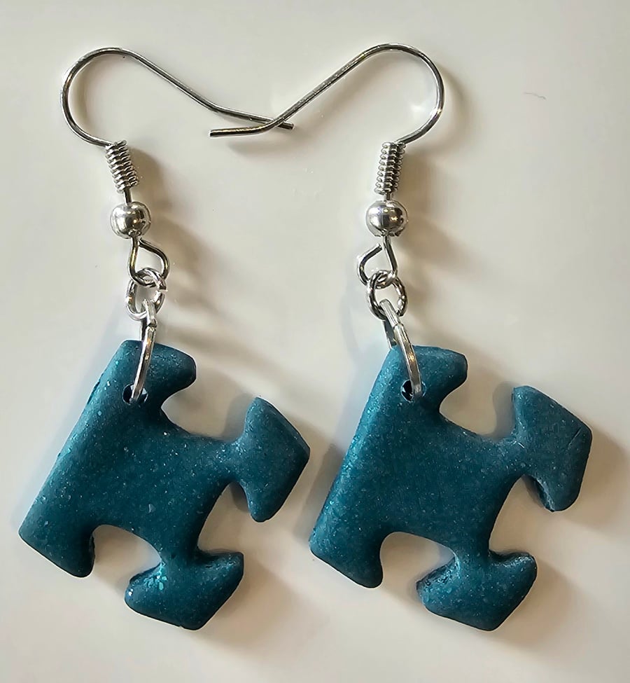 Jigsaw peice earrings 