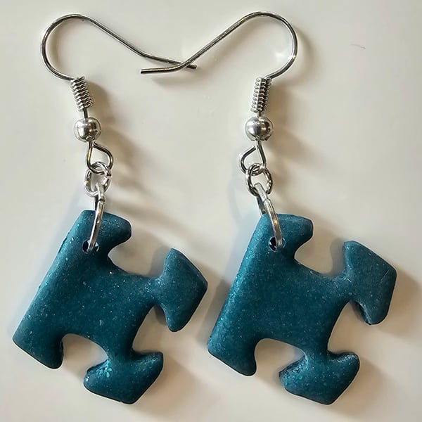 Jigsaw peice earrings 