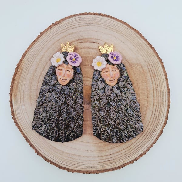 May Queen Jill - ceramic wall plaque