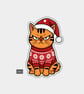 Funny Christmas Gift Tags For Adults, 6pk - Grumpy Orange Cat