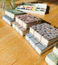 Coptic Bound Tiny Floral Watercolour Sketchbook. Beige, white and gold. - Image 5