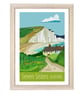 Seven Sisters Seaford travel poster print by Susie West - Image 3