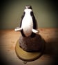 Badger head made from wool  tweed  - Image 4