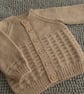 18" Patterned Fawn Round Neck Cardigan - Image 1