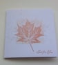 GREETINGS cards , notecards, (pack of 3 diff shades )  'Leaf Fall' . Maple. - Image 6