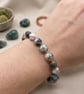 Copper Wire Wrapped Tree Agate Bangle - Image 5