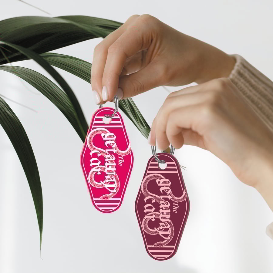 Getaway Car - Snake Keyring: Girly Acrylic Keychain, Vintage Vibe, Song quote