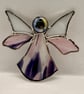 Stained Glass Woodland Fairy - purple and pink