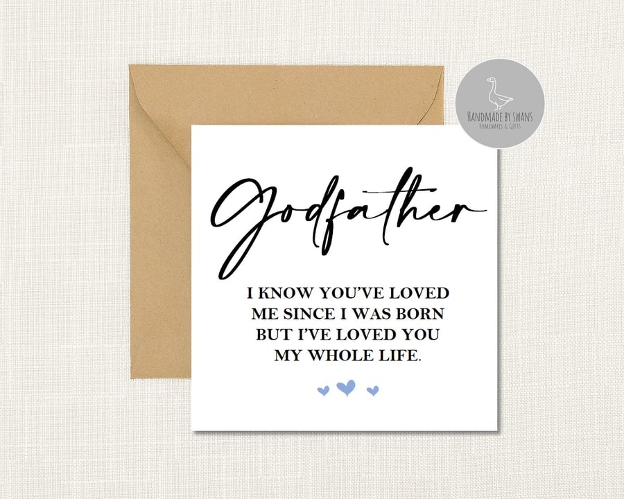 I've loved you my whole life Greeting card for Godfather