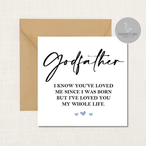 I've loved you my whole life Greeting card for Godfather