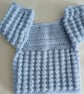 Newborn cardigans or jacket in baby blue for a newborn baby  - Image 2