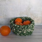 Fruit bowl, crocheted bowl, two sizes, crochet basket, home decor, recycled