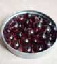 Pack of 60 Plum Purple Glass Beads in 12, 10 and 6mm sizes