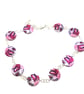 Handmade painted butterflies shell rosary link necklace  - Image 2