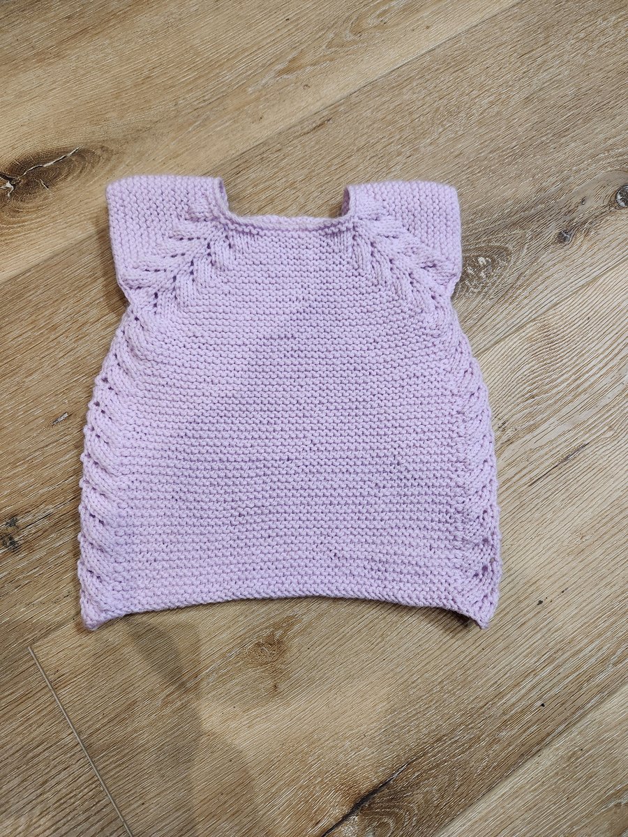 Lilac new born knitted dress