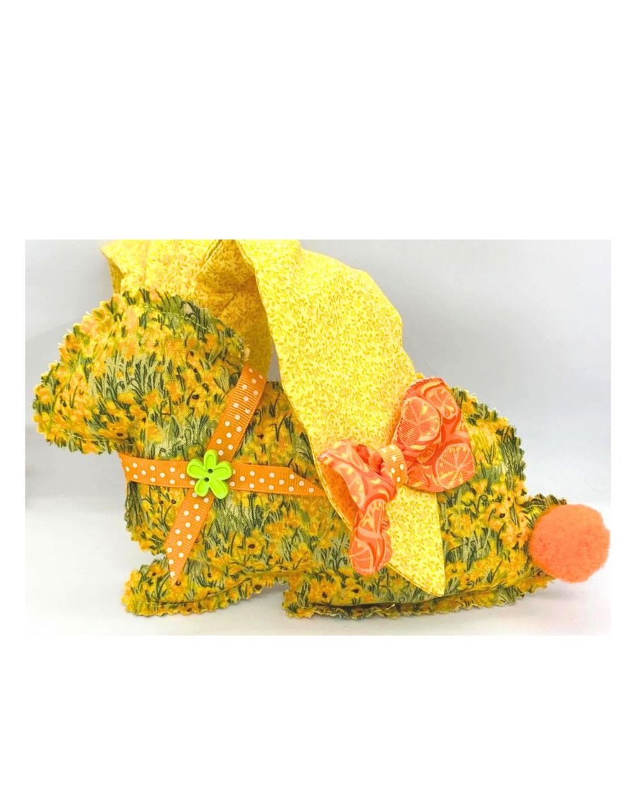 Handmade Easter Decoration Set – Fabric Bunny & Goose Ornaments 4Pcs