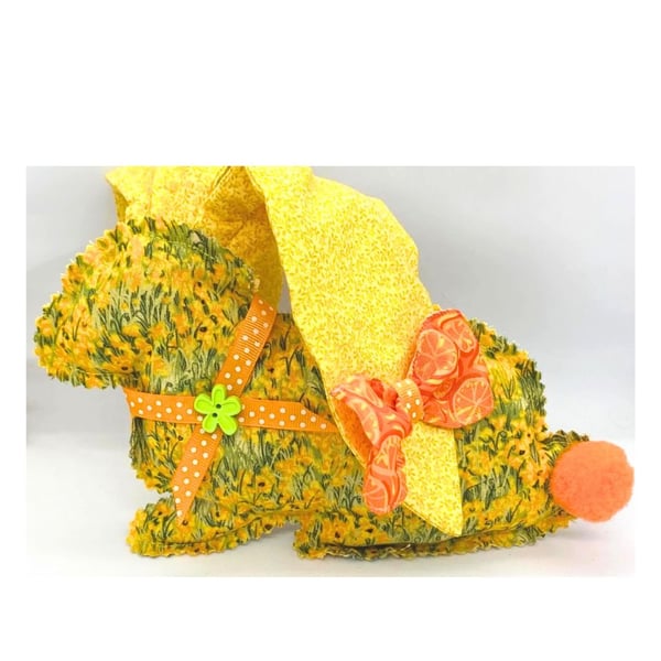 Handmade Easter Decoration Set – Fabric Bunny & Goose Ornaments 4Pcs