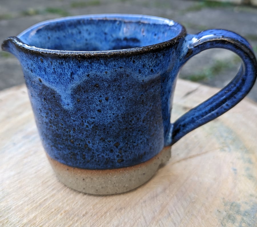 Wavy dark blue jug