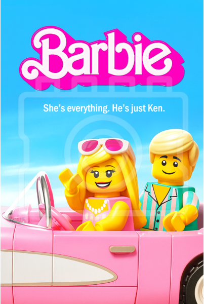 BARBIE MOVIE - LEGO-Inspired A4 Movie Poster Print - Ready to Frame