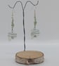 Wire wrapped sea glass dangle earrings